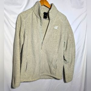 NORTH FACE Women’s Deep Pile Fleece Jacket Full Zip, Beige| Spring|Athleisure| L
